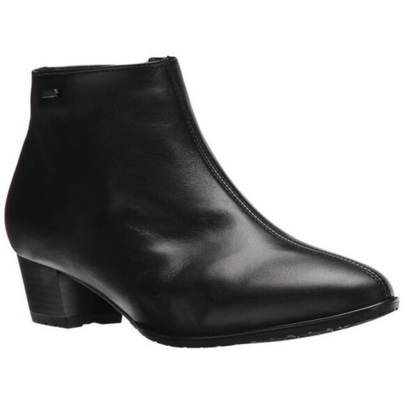 Ara Prisha Black Leather GORE-TEX Zip Ankle Boot 6.5 - Picture 1 of 5